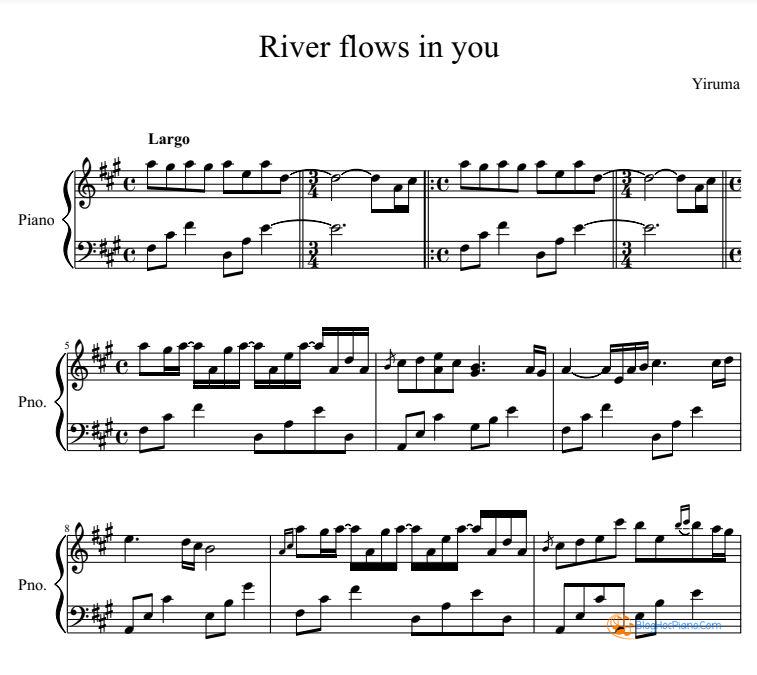 River Flows In You Piano Sheet Pdf River Flows In You Piano