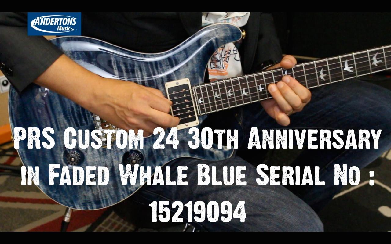 2560x1600 Top Shelf Guitars - PRS Custom 24 30th Anniversary in Faded Whale Blue  Serial No : 15219094 - YouTube