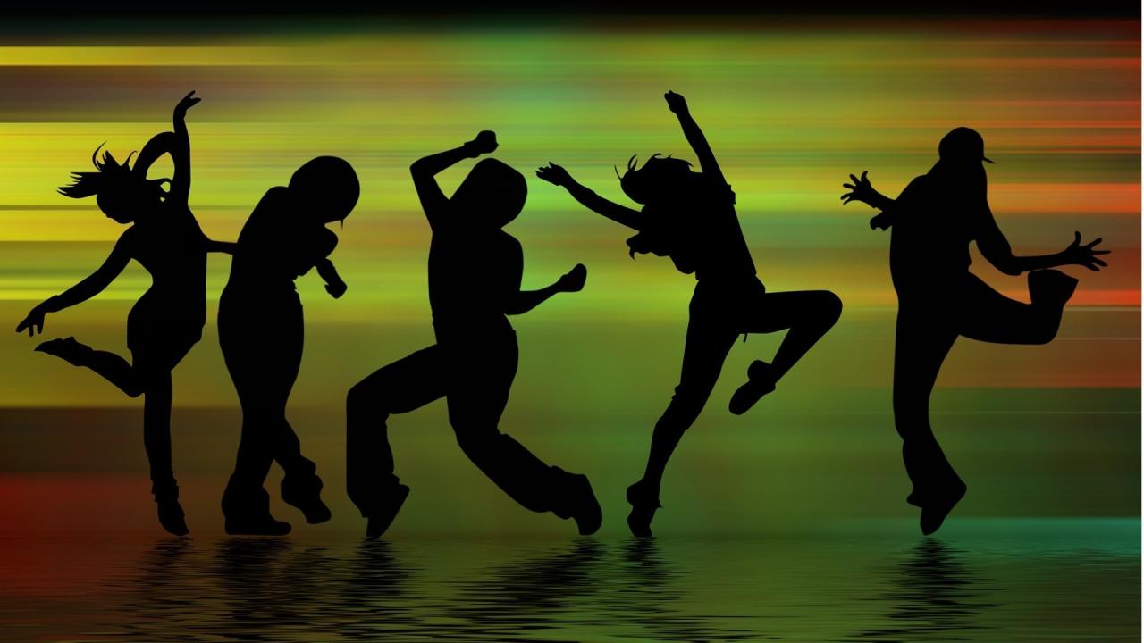 1920x1080 Download wallpaper music, dancing, Silhouettes, figures free desktop  wallpaper in the resolution 1920x1080