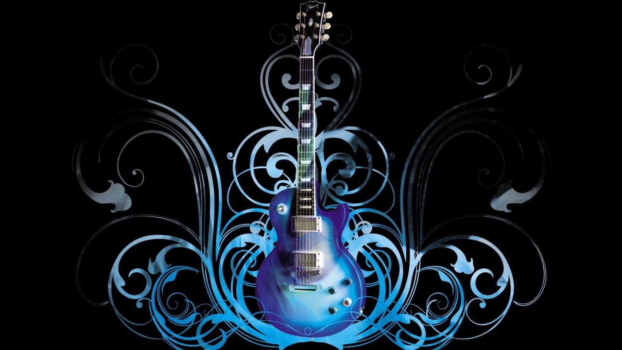 1920x1080 Preview wallpaper guitar, blue, pattern, style 1920x1080
