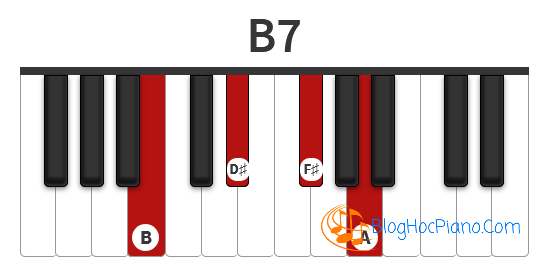 Hợp âm si 7 - B7 chord | B7 trên đàn piano