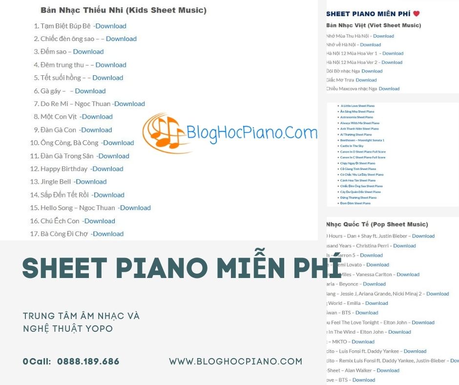 Sheet Piano Miễn Phí ❤️ Tuyển Chọn Những Sheet Piano Hay Nhất Mọi Thời Đại